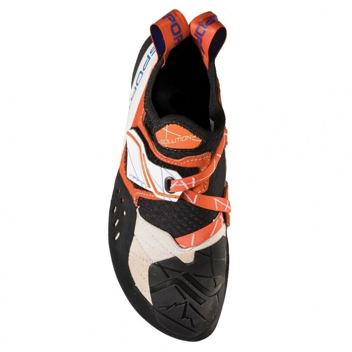 La Sportiva Solution Womens Climbing Shoe - White/Lily Orange - Image 4