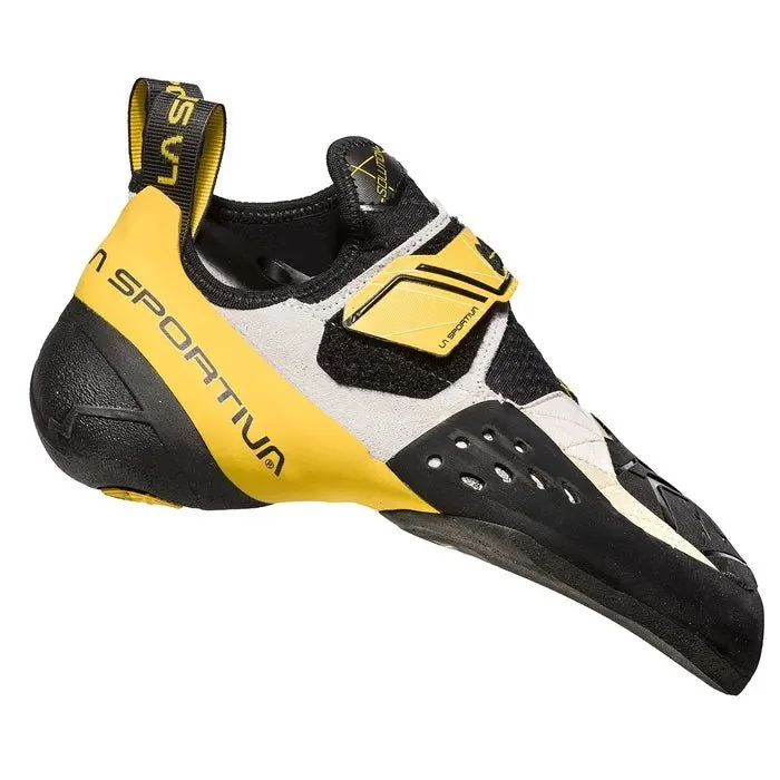 La Sportiva Solution Mens Climbing Shoe - White/Yellow - Image 7