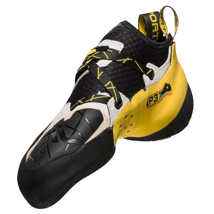 La Sportiva Solution Mens Climbing Shoe - White/Yellow - Image 6