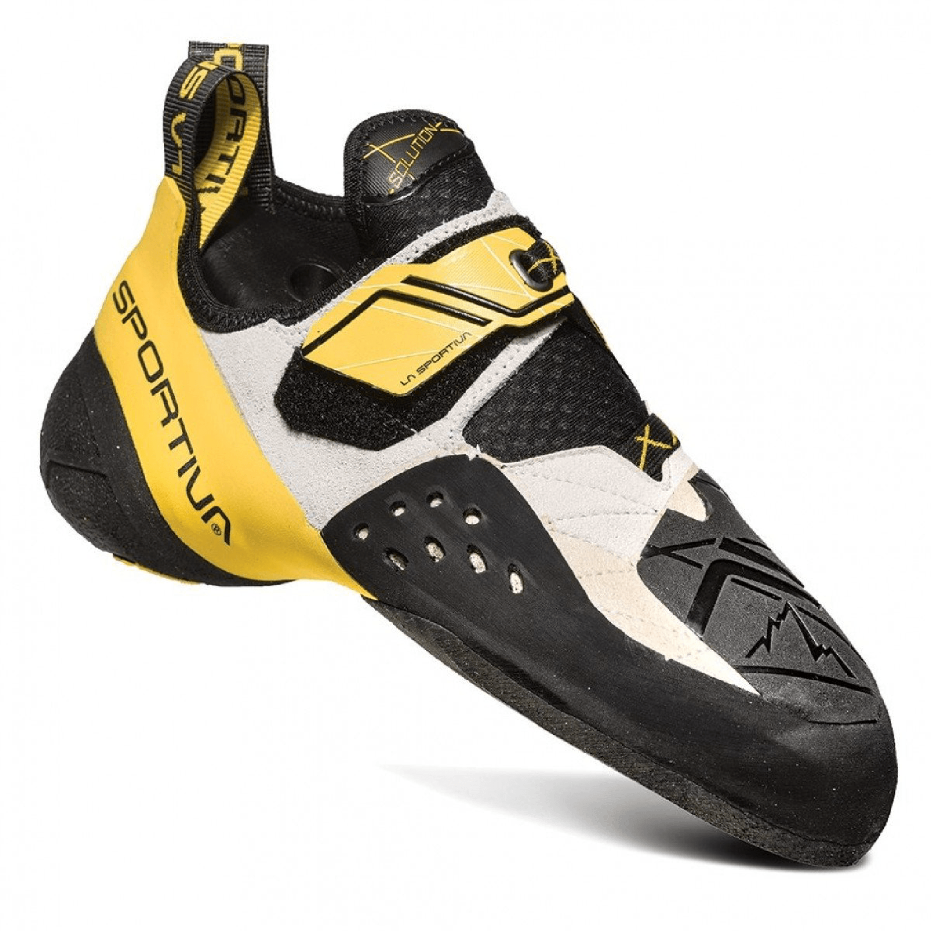 La Sportiva Solution Mens Climbing Shoe - White/Yellow