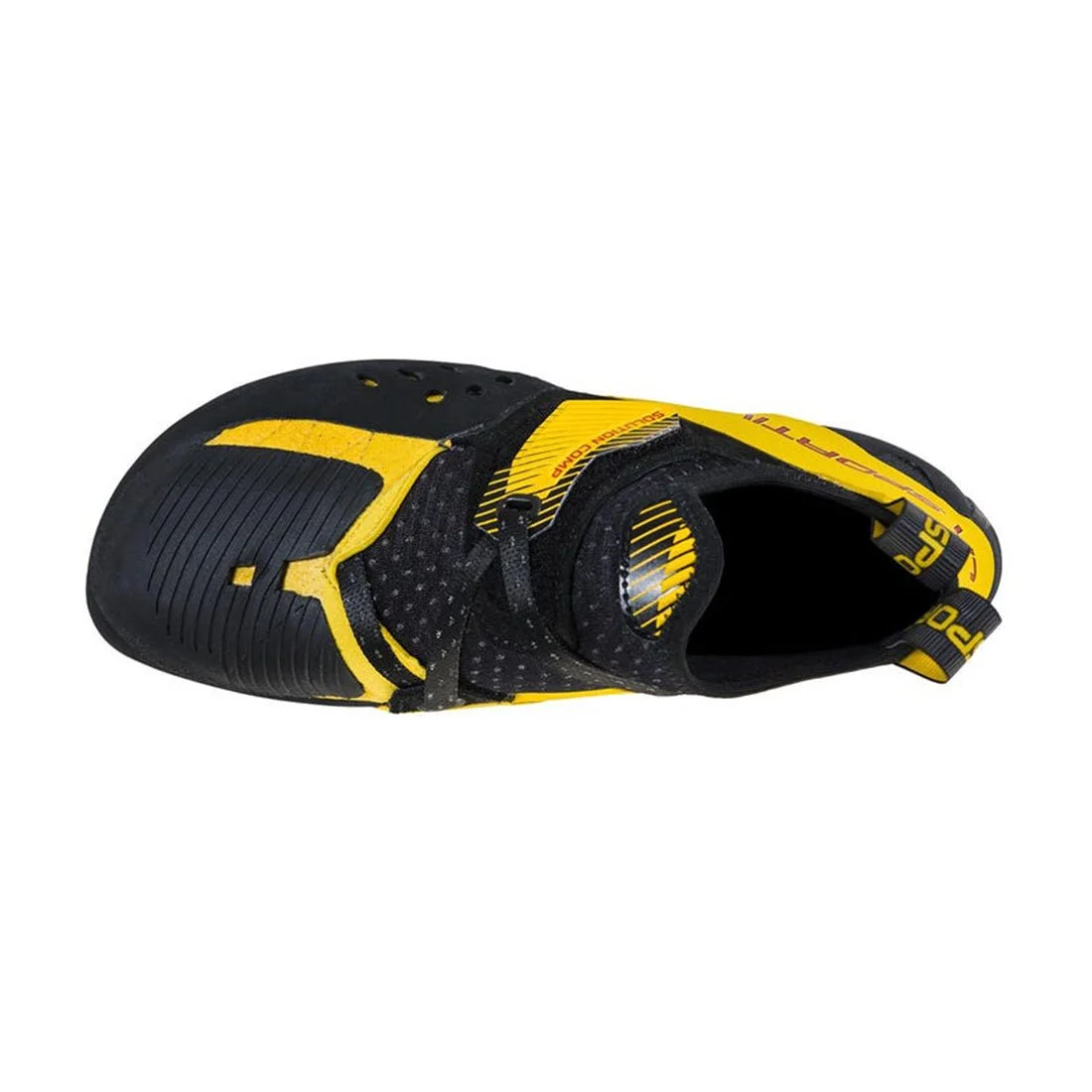 La Sportiva Solution Comp Mens Climbing Shoe - Black/Yellow - Image 3