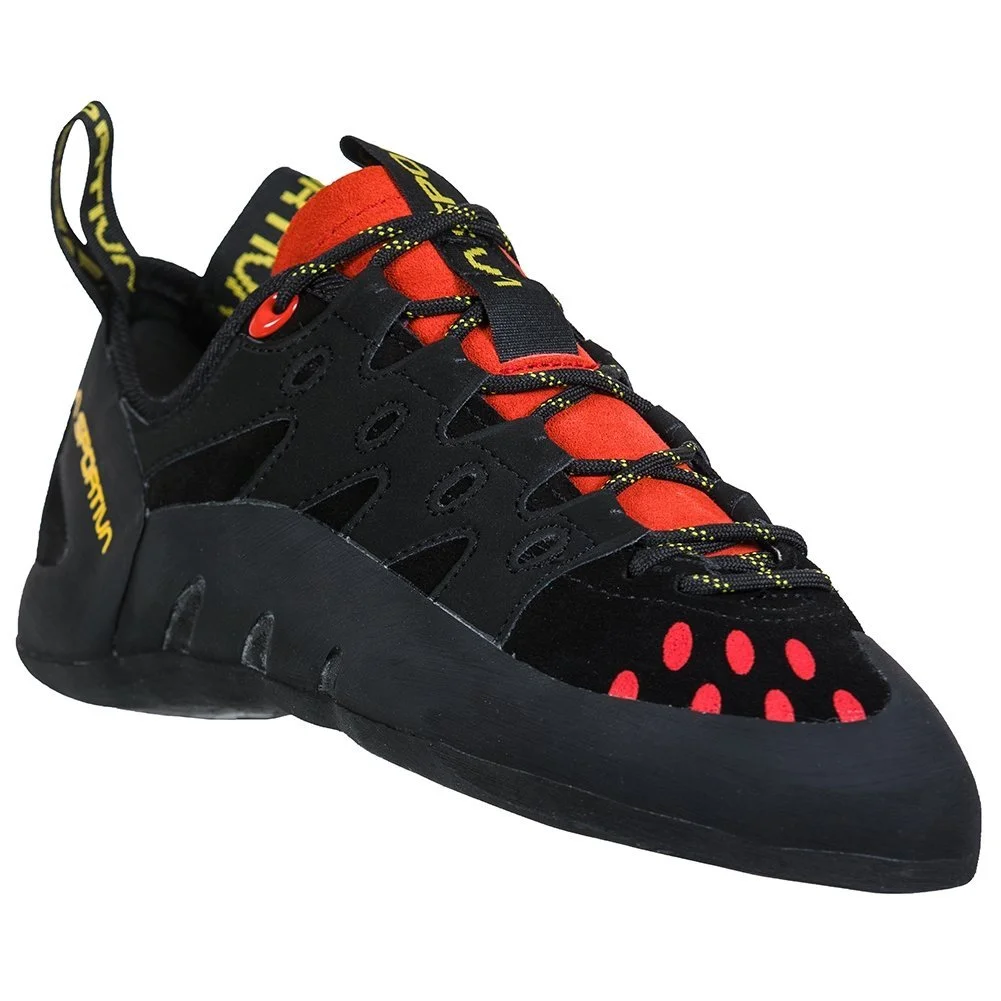 La Sportiva Tarantulace Mens Climbing Shoe - Black/Poppy - Image 3