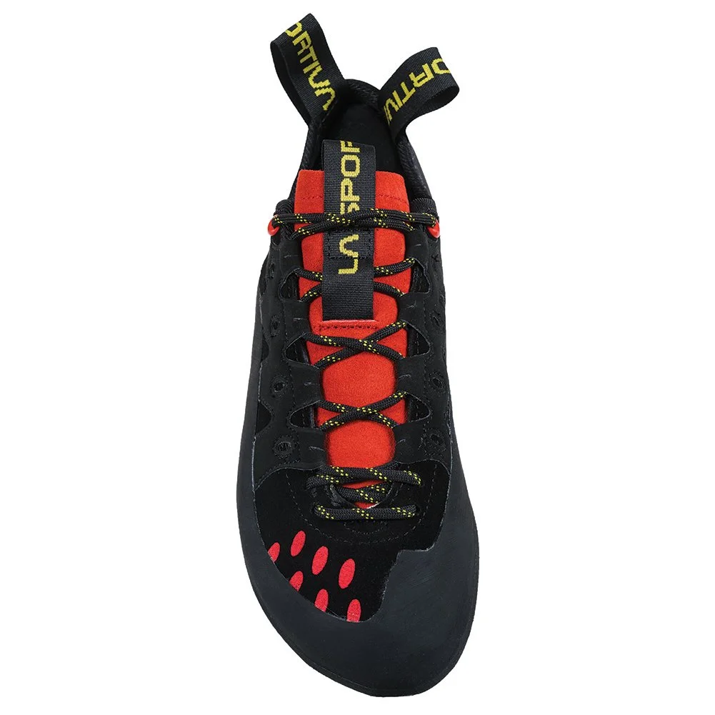 La Sportiva Tarantulace Mens Climbing Shoe - Black/Poppy - Image 2
